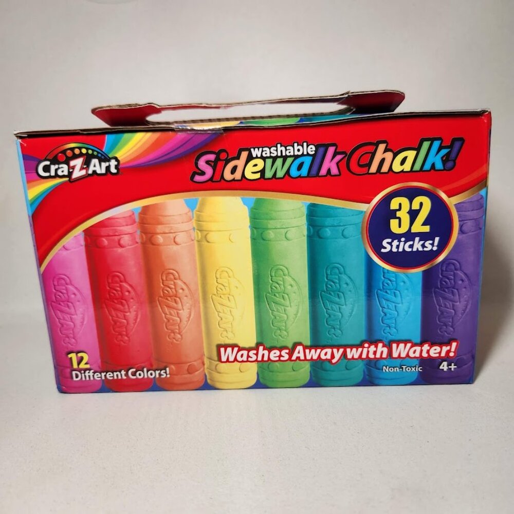 NEW Washable Sidewalk chalk 32 count school supplies preschool Montessori 32 cou